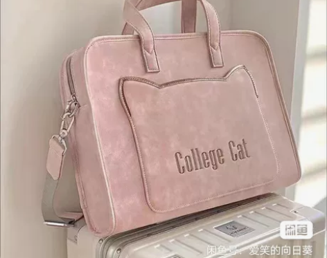 特价清仓16寸笔记本电脑包女好看手提斜挎适...