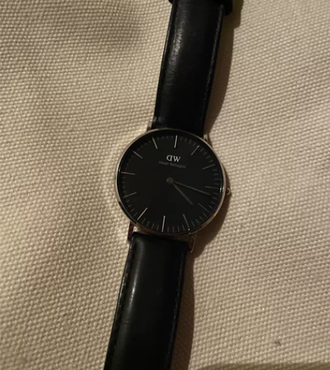 dw表 石英表 防水真皮  黑盘黑带 单纯...