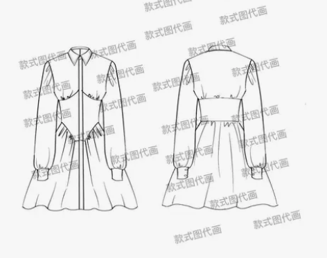 【服装款式图代画】可procreate 出...