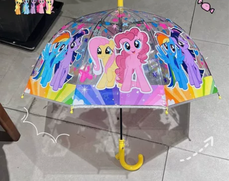 透明雨伞独角兽 小马宝莉独角兽儿童拱形幼儿...