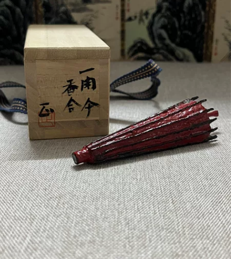 日本回流，香盒，伞香盒，大漆工艺，制作精良...