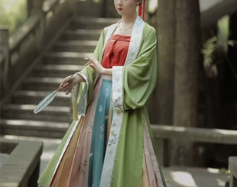 兰若庭 汉服 宋制 百迭 渐变 间色 绣...