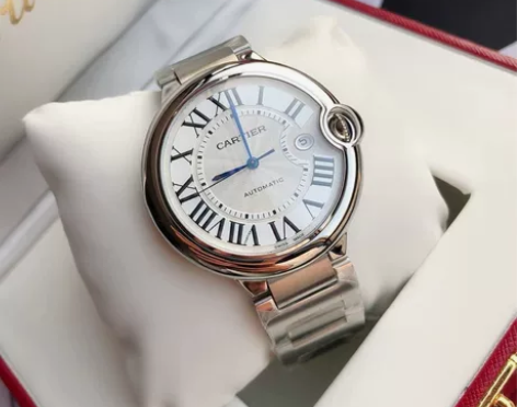 经典卡地亚蓝气球全自动机械表腕表男表商务手...