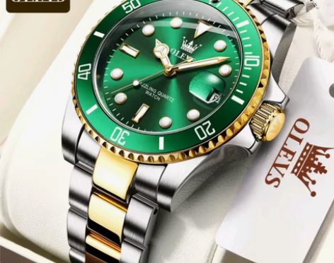 欧利时品牌手表跨境外贸劳夜光防水力士绿水鬼...