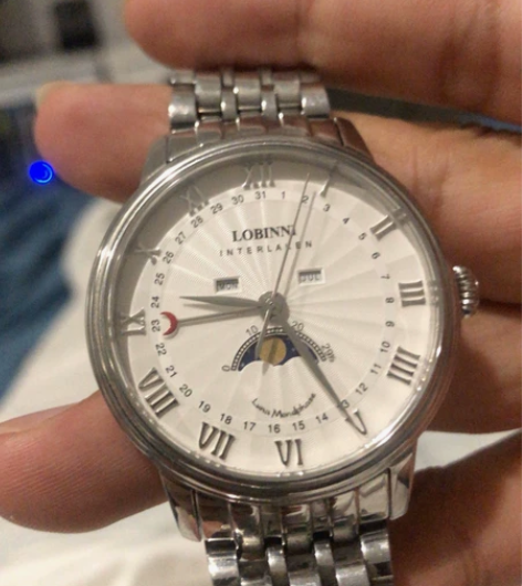 闲置 罗宾尼LOBINNI品牌手表男士月相...