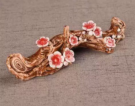 涵轩堂毛笔手工梅花置笔托创意笔搁