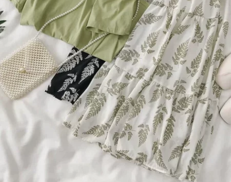 2022新款雪纺碎花长裙夏季高腰宽松a字裙...