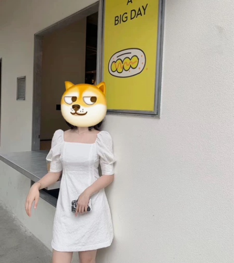 连衣裙 气质温柔，可一字肩，也可方领 好看...