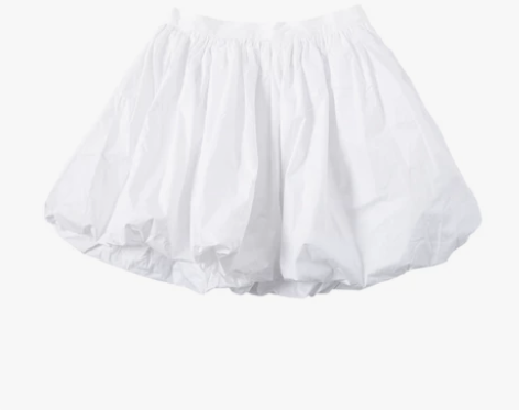 半身裙2021春款设计感小众高腰白色褶皱半...