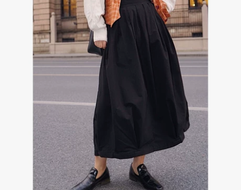 yohji风「山本裙」原创日系复古百搭黑仙...