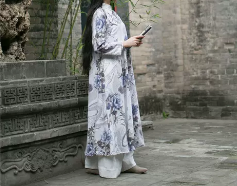 全新/棉麻记中国风秋冬款加绒加厚连衣裙女立...