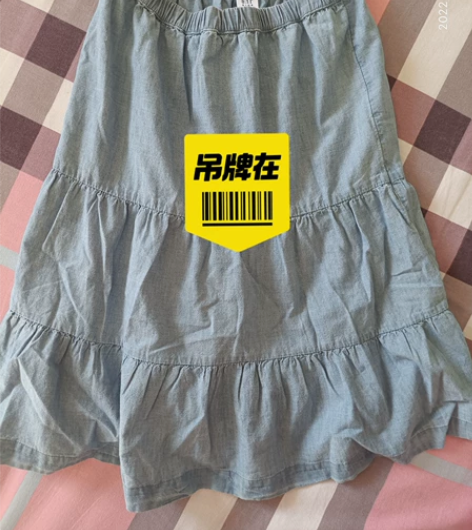 GAP女童轻薄牛仔裙松紧腰水洗半身裙纯棉全...