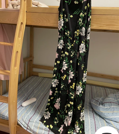 曼娅奴正品休闲度假性感大花拖地雪纺连体裤,...