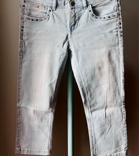 几乎全新【ONLY】做旧七分牛仔裤，29码...