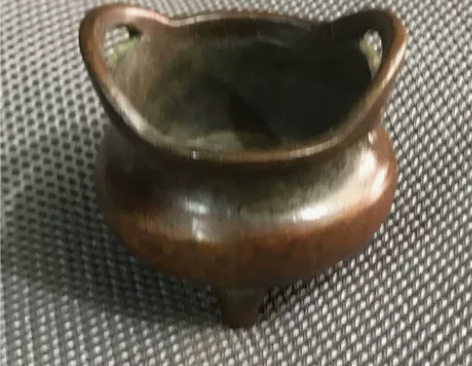 古董香炉熏香炉纯铜炉子三角鼎仿古热卖铜炉简...