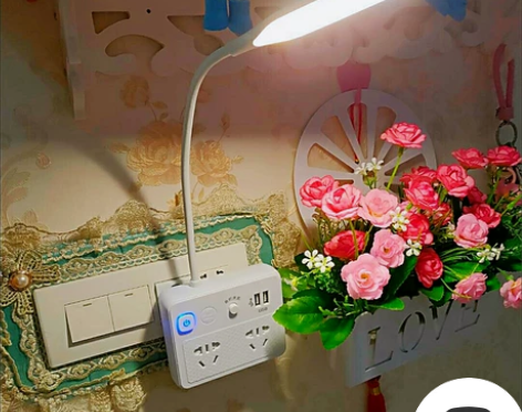 LED台灯插座一体阅读多功能创意护眼书桌插...