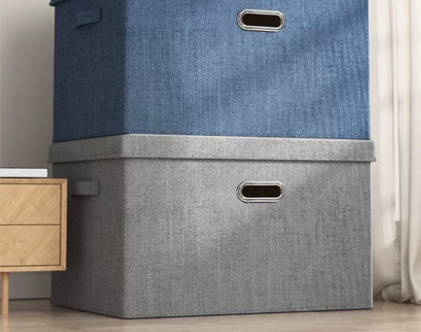 衣服收纳箱布艺棉被子防尘储物箱子可折叠收纳...