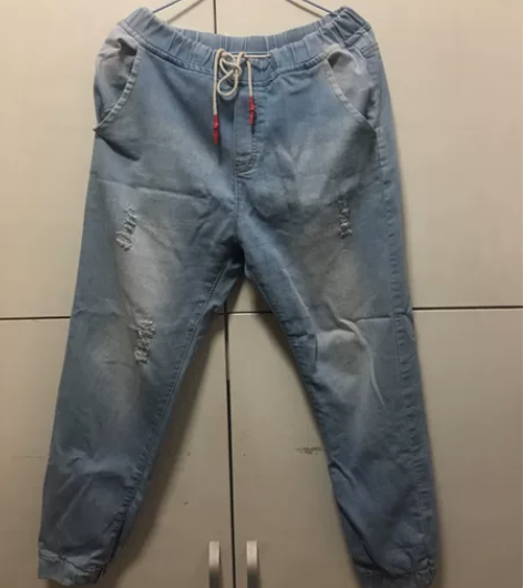 男士春秋夏季 破洞牛仔裤 束脚裤 31码 ...