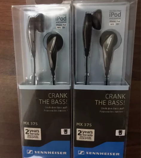 森海塞尔耳机MX375耳塞式重低音音乐耳机...