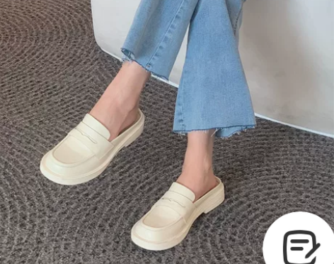 软软软~！简约百搭！ins奶白色大头娃娃鞋...