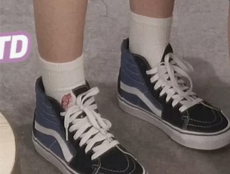 vans 高帮海军蓝  正品 七成新吧 包...