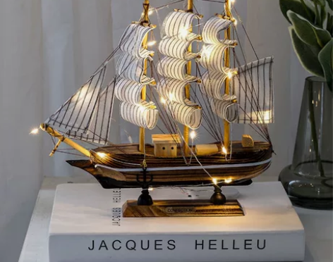 清仓大减价】一帆风顺帆船模型摆件客厅房间酒...