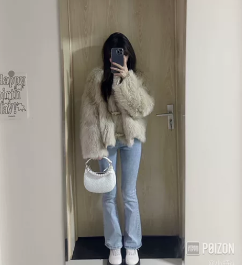 Bromen不莱玫复古老花满印珍珠腋下包甜...