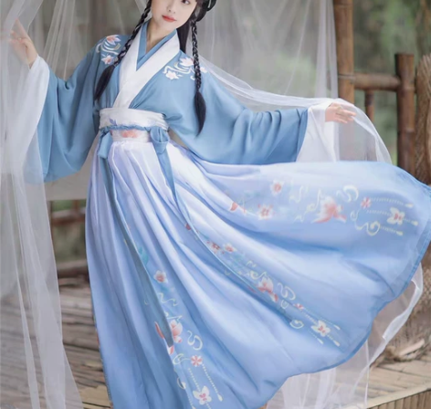 帛之素红鲤原创汉服女正品中国风白菜晋制齐腰...