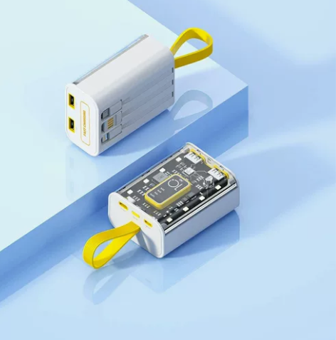 新款朋克风透明机甲充电宝10W快充 600...