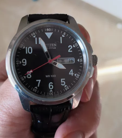 西铁城手表男士小表盘光动能男表时尚太阳能尼...