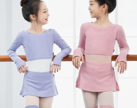 小茉莉儿童舞蹈毛衣外套女童芭蕾舞练功服秋冬...