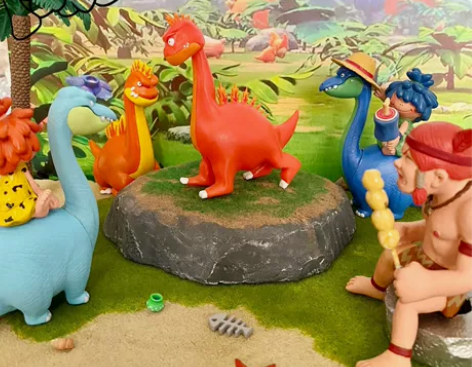 石器时代手办 周末闲着建了头呆萌红雷~ 图...