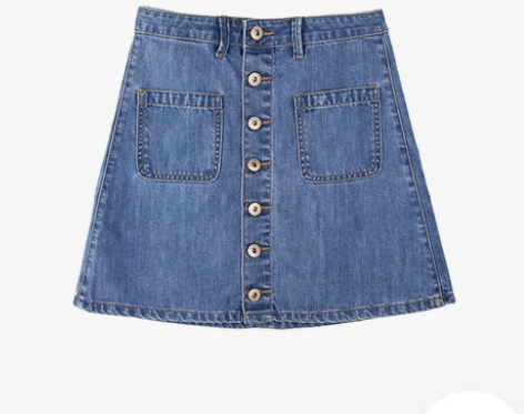 唐狮夏季牛仔裙女高腰A字裙韩版牛仔短裙显瘦...