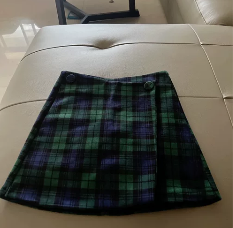 秋冬半身格子裙 a字裙 整理出闲置断舍离,...