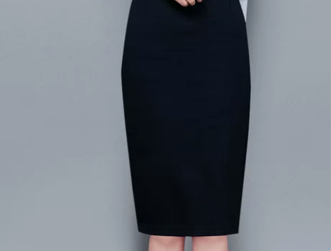 半身裙女中长款一步裙高腰职业裙黑色包臀裙西...