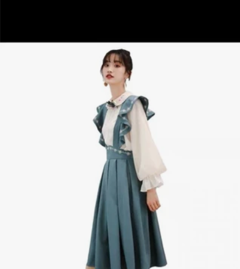 山本风裙春夏超仙初恋复古文艺很仙的两件套，...