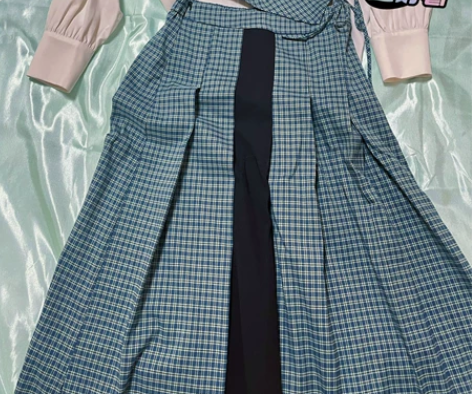 裙装套装 文艺风 上身比较韩国小清新的文艺...