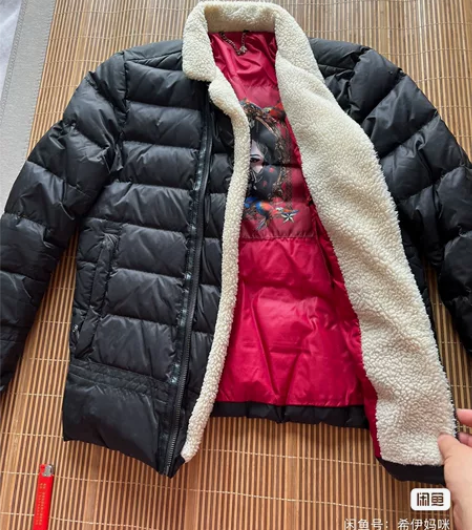 男士羽绒服，实体店购买，适合150斤以内，...