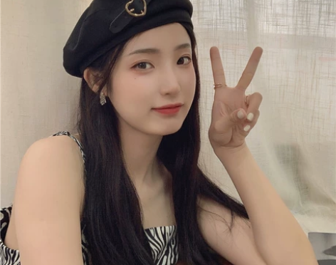 ?被爱心狙击~黑色甜拽金属贝雷帽女夏季透气...