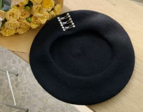 姚叔叔/高ji感伦敦蓝色挂钩设计感百搭羊毛...