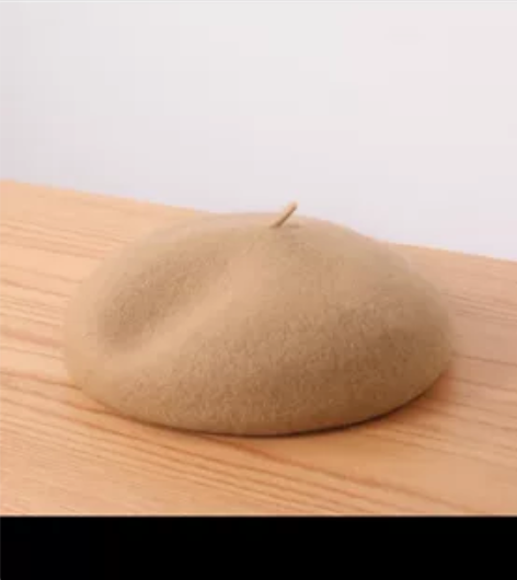 羊毛贝雷帽女英伦复古秋冬韩版日系百搭毛呢蓓...