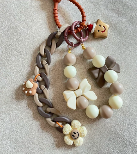 ins自制diy随心搭少女心手机挂绳手链女...