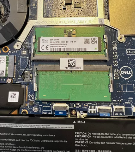 海力士DDR5笔记本内存8Gx2 戴尔G1...