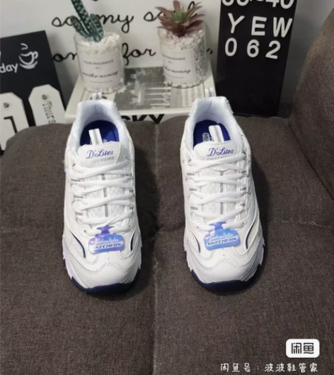 斯凯家女鞋2022春夏新款网面透气熊猫鞋厚...