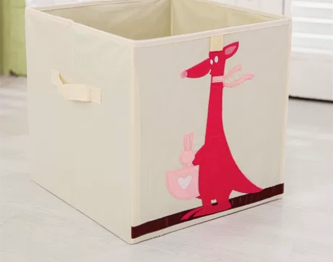 全新 卡通玩具收纳箱 有盖 袋鼠图案 尺寸...