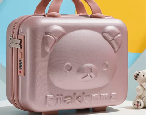 小熊手提箱化妆箱14寸行李箱迷你卡通伴手礼...