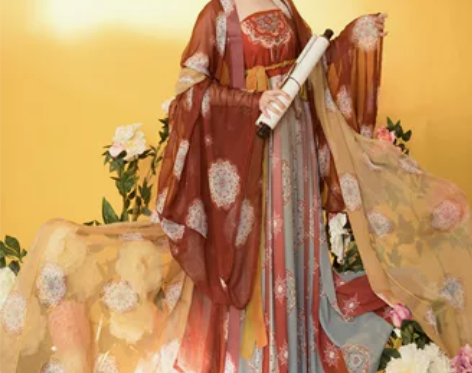 玉术原创汉服女霓裳诃子裙大袖衫唐制夏季刺绣...