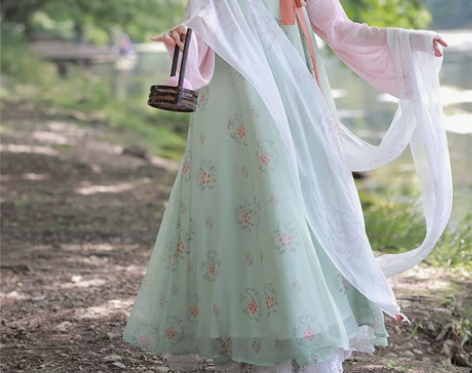 五五年原创汉服【清瑶】魏晋南北朝大袖襦唐制...