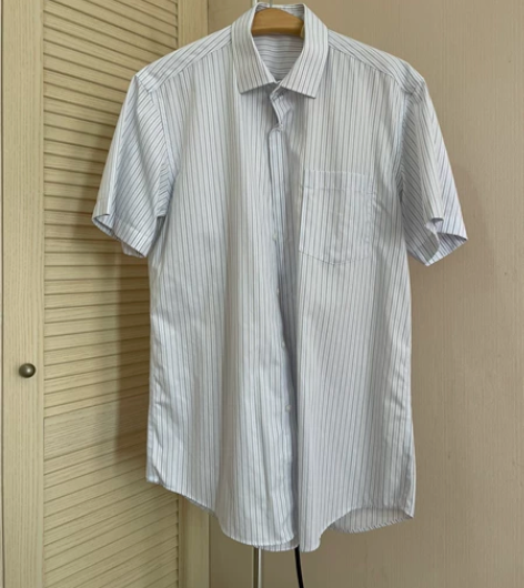 男士短袖条纹衬衫41码,胸围112 感兴趣...