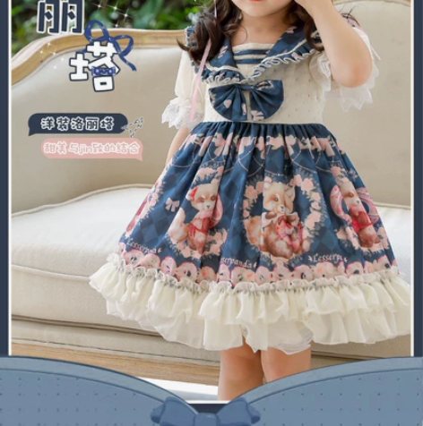 原创正版西班牙洛丽塔公主裙子女童夏季新款学...